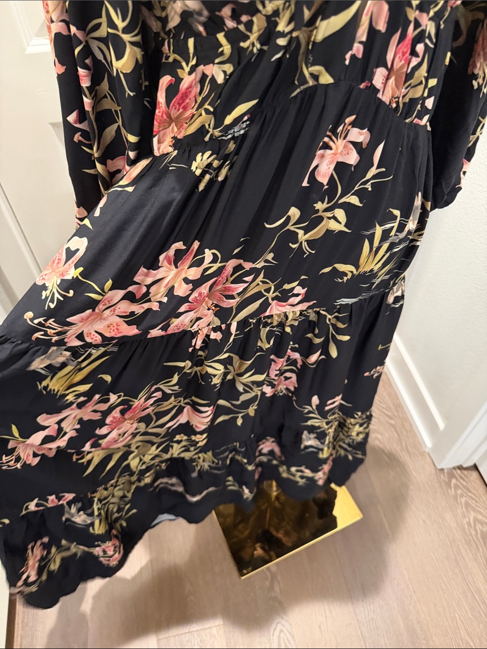 FARM Rio Black Maxi Dress Kyoto Size S - Picture 5 of 9